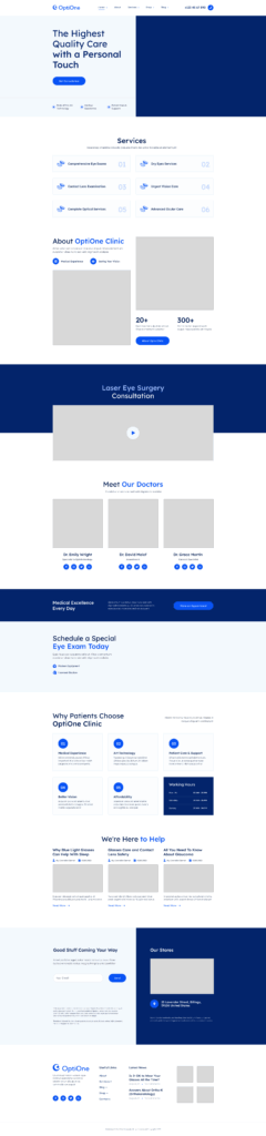 eye doctor landing page